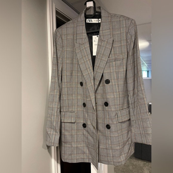 Zara Plaid Blazer - Size XL - Picture 2 of 4
